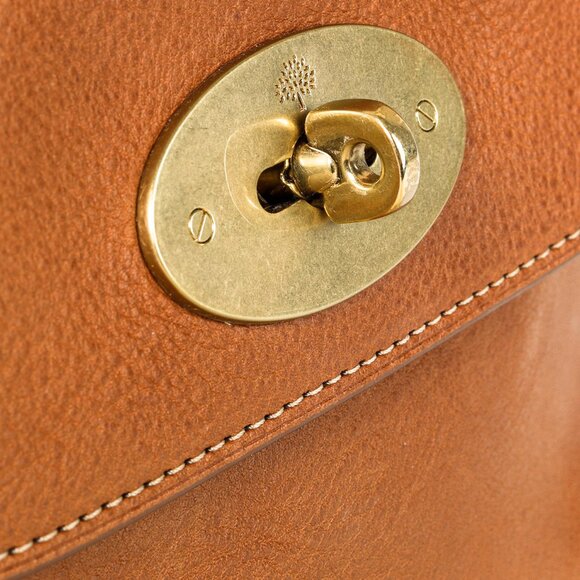 Mulberry Darley Cosmetic Pouch Brown Oak Small Classic Grain - Picture 8 of 12